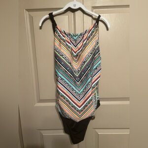 Jantzen Multicolor Chevron One Piece Swimsuit